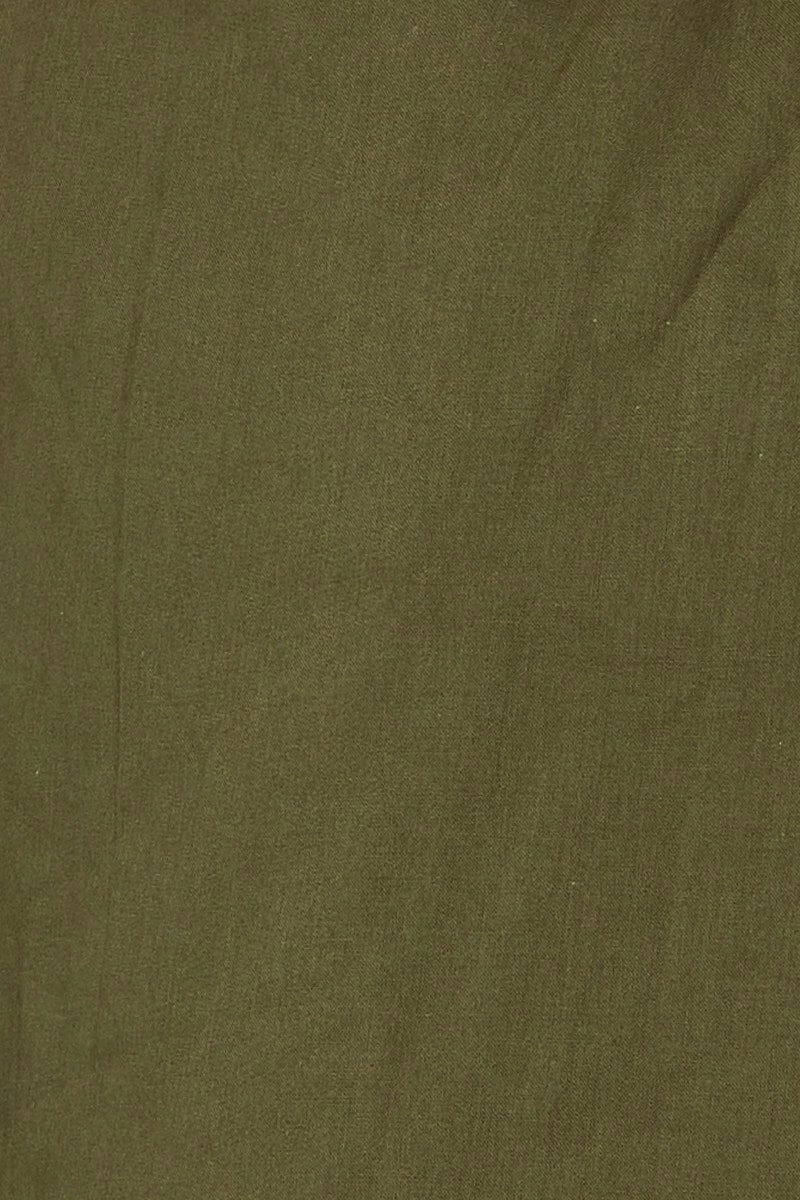 Green Crop Top Sleeveless Square Neck