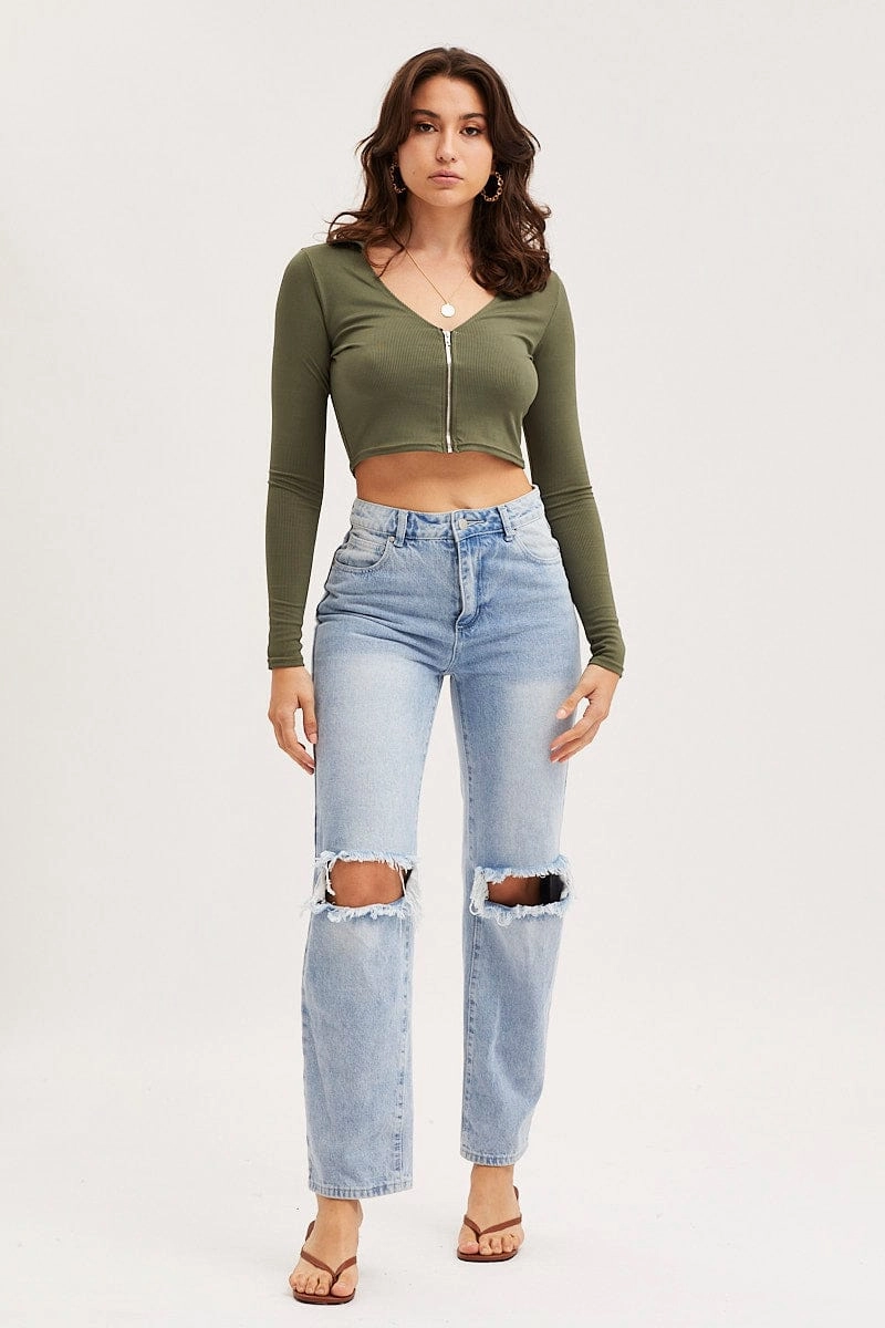 Green Top Long Sleeve