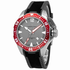 Hamilton Men's Watch - Khaki Navy Frogman Automatic Grey Dial Strap Dive | H77805380
