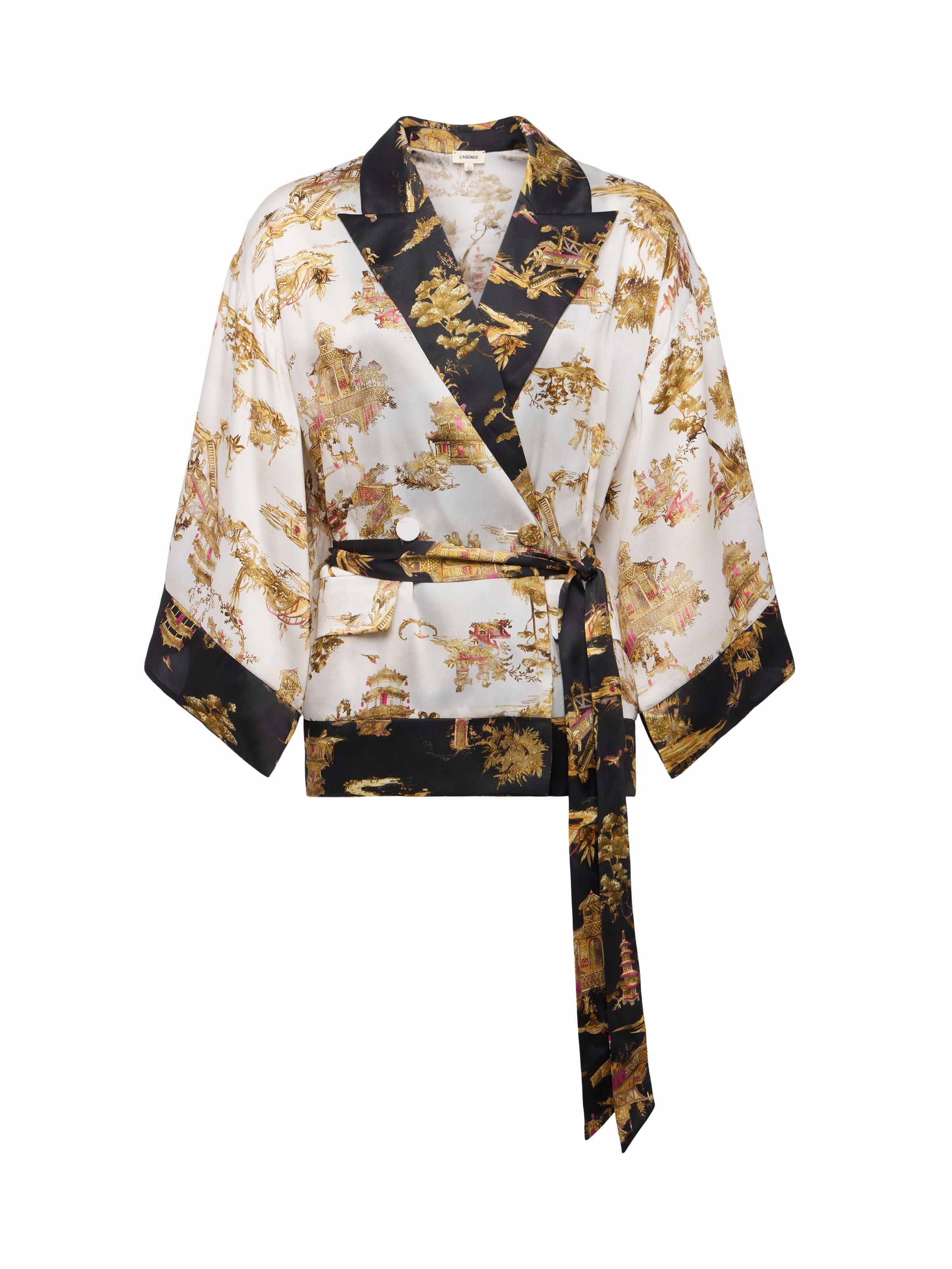 Hinata Satin Wrap Jacket