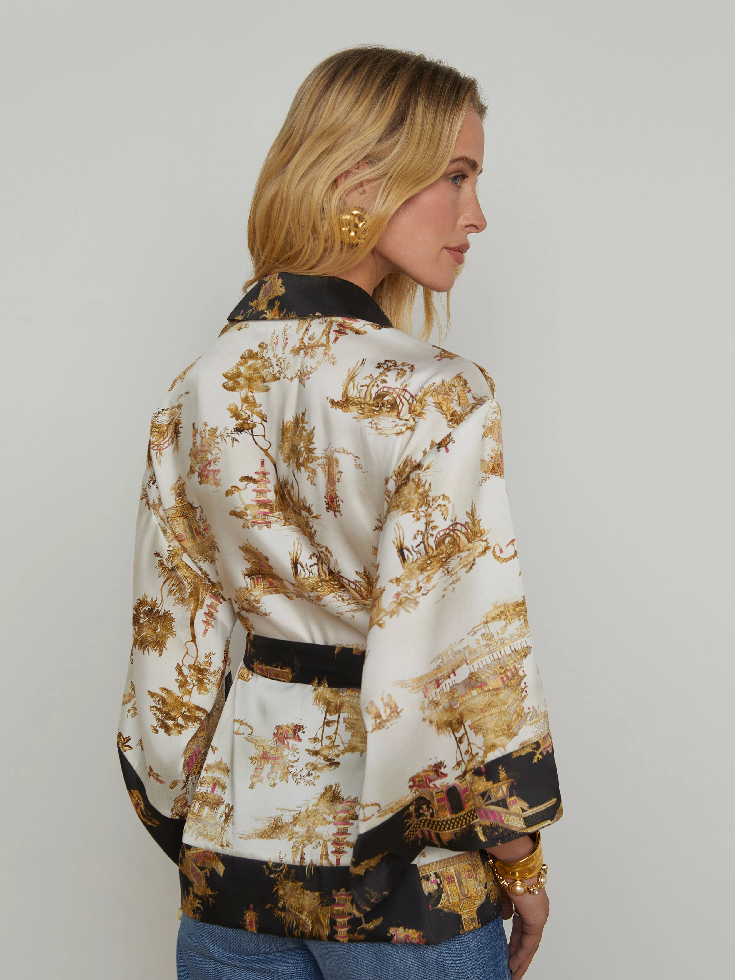 Hinata Satin Wrap Jacket