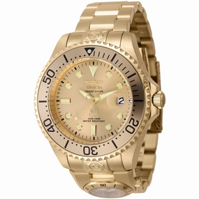 Invicta Men's Automatic Watch - Pro Diver Dual Time Gold Tone Dial Bracelet | 45817
