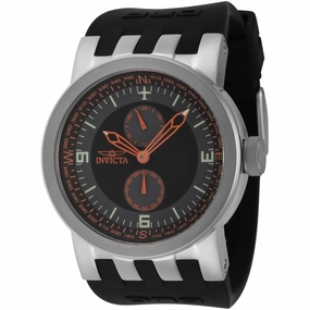 Invicta Men's Watch - DNA Compass Black and Grey Dial Silicone Strap Quartz | 44226