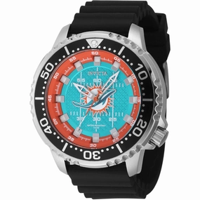 Invicta Men's Watch - NFL Miami Dolphins Light Blue and Orange Dial Strap | 48102