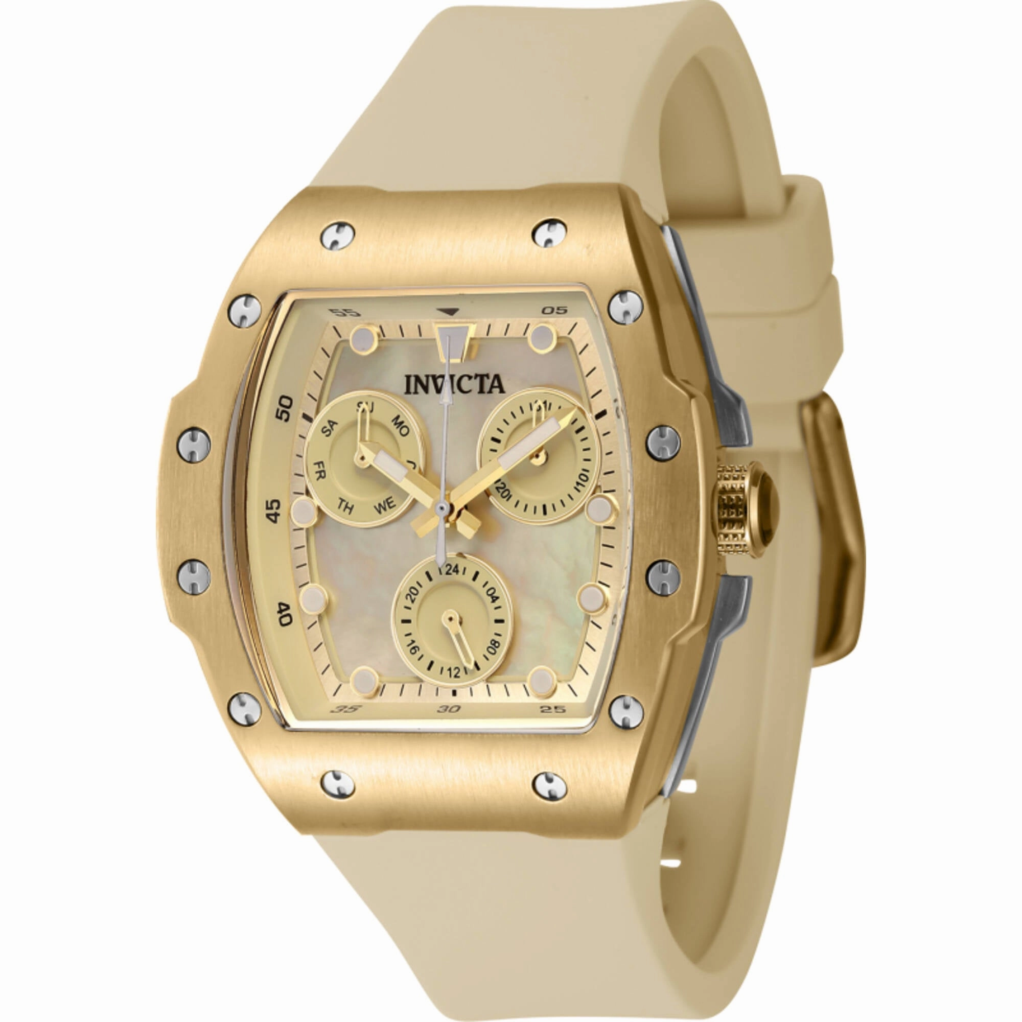 Invicta Women's Watch - Racing Champagne and MOP Gold Dial Silicone Strap | 45645