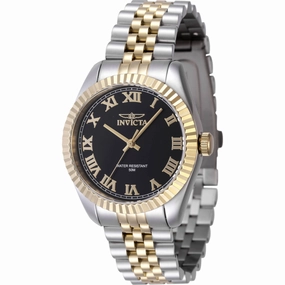 Invicta Women's Watch - Specialty Black Dial Two Tone Steel Bracelet Quartz | 47413