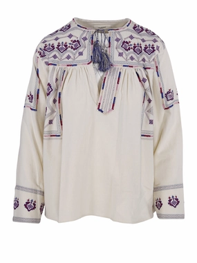 Isabel Marant Cut-Out Embroidered Blouse