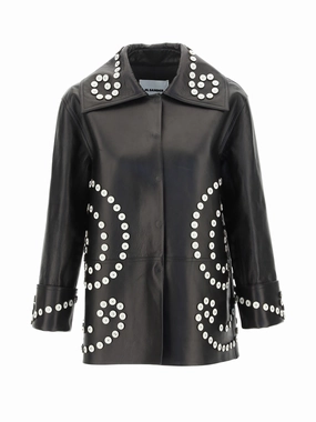 Jil Sander Button-Detailed Mid-Length Leather Jacket