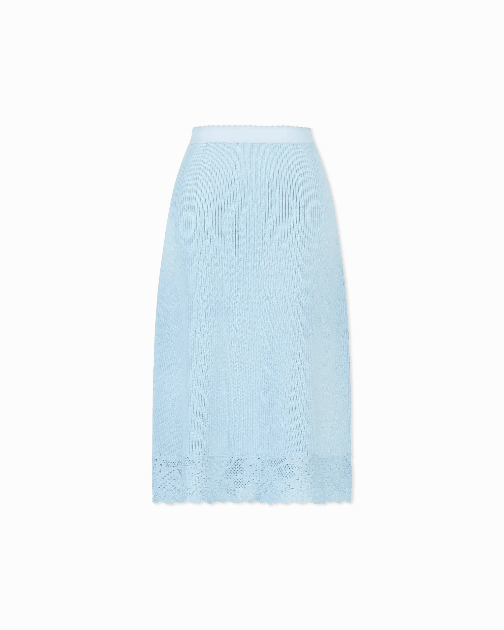 Lace Viscose Knit Slip Skirt