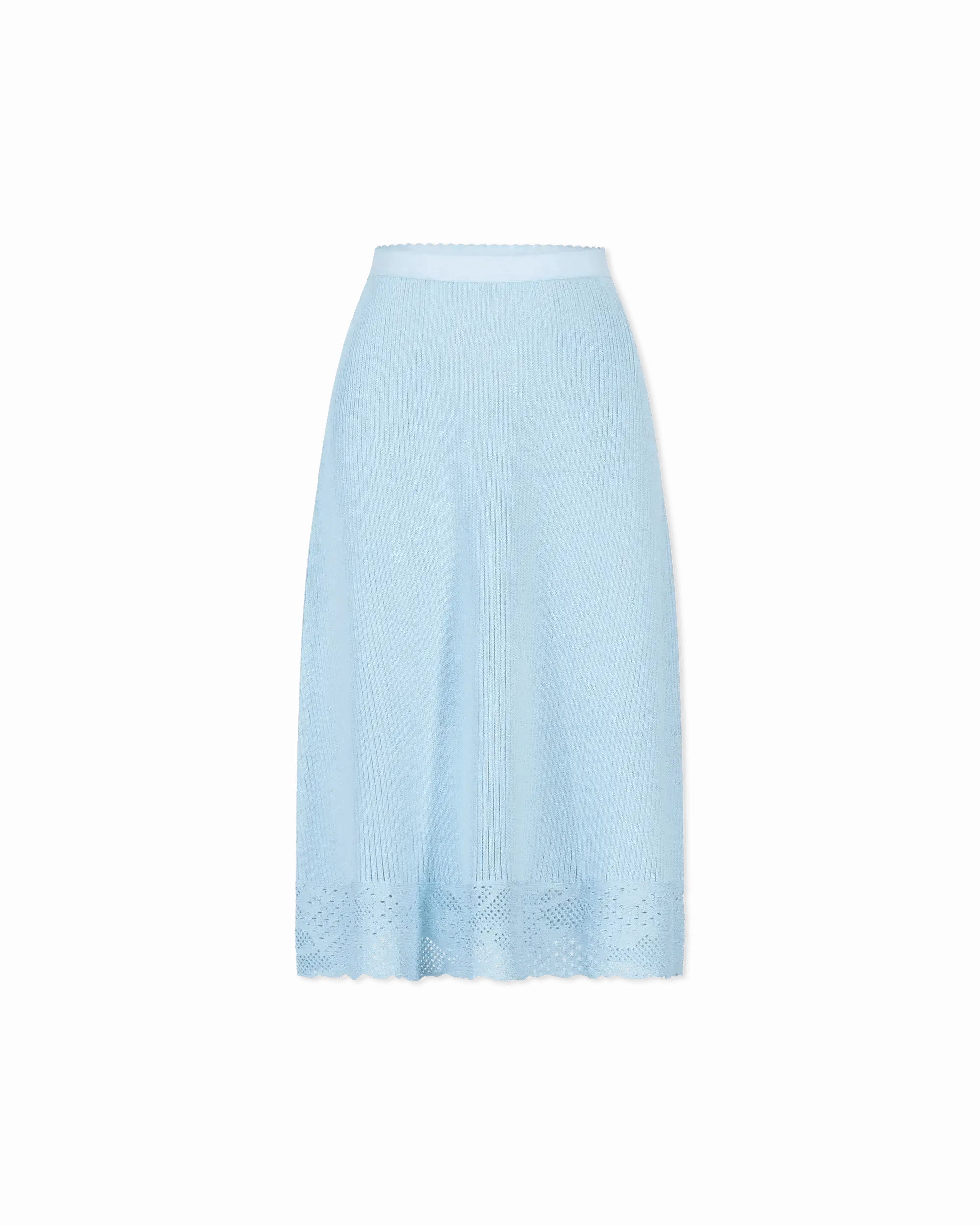 Lace Viscose Knit Slip Skirt