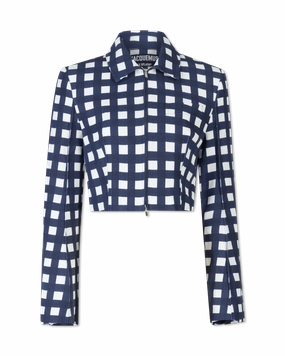 Limao Check Cropped Jacket