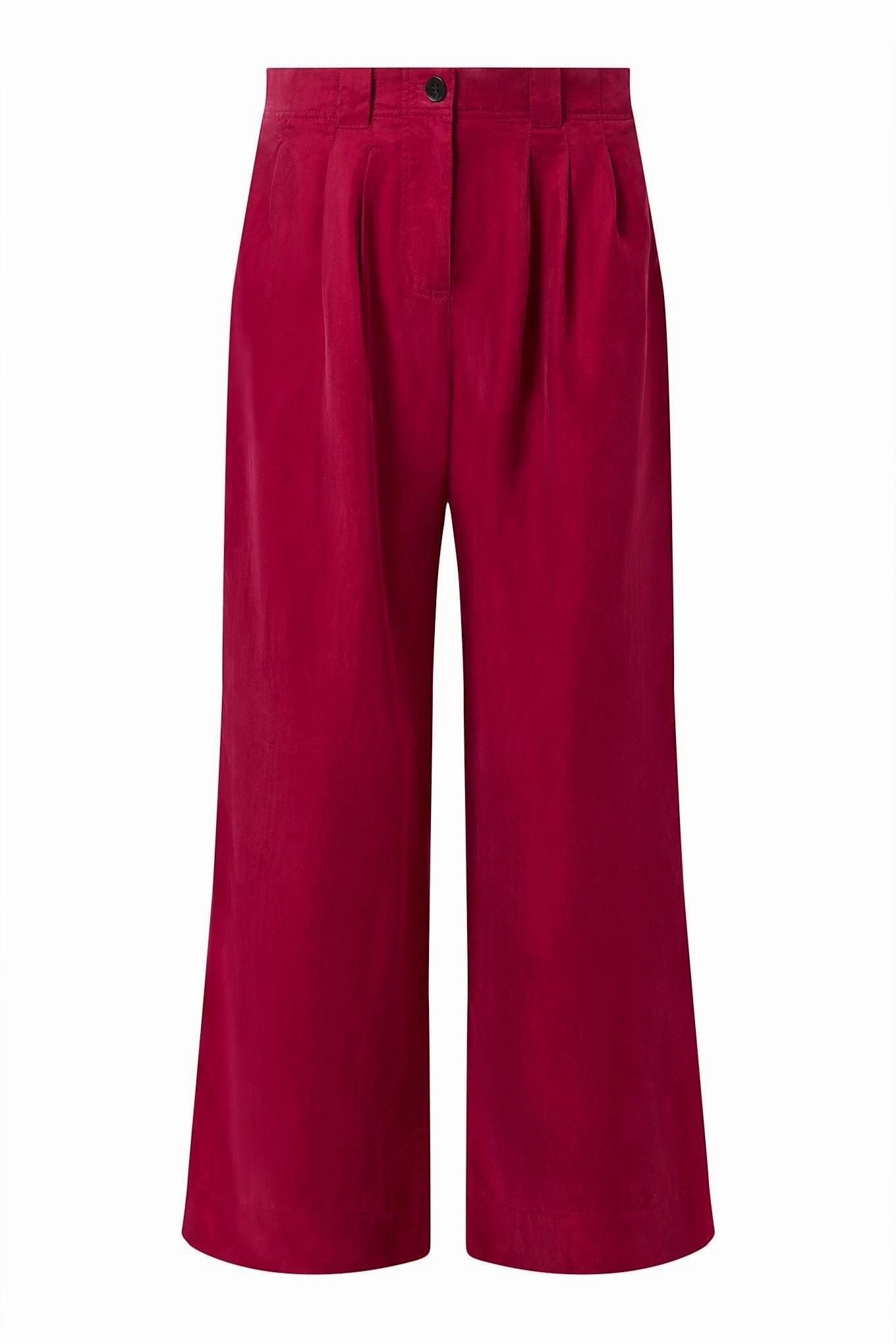 Lola Women's Cupro Trousers | Berry