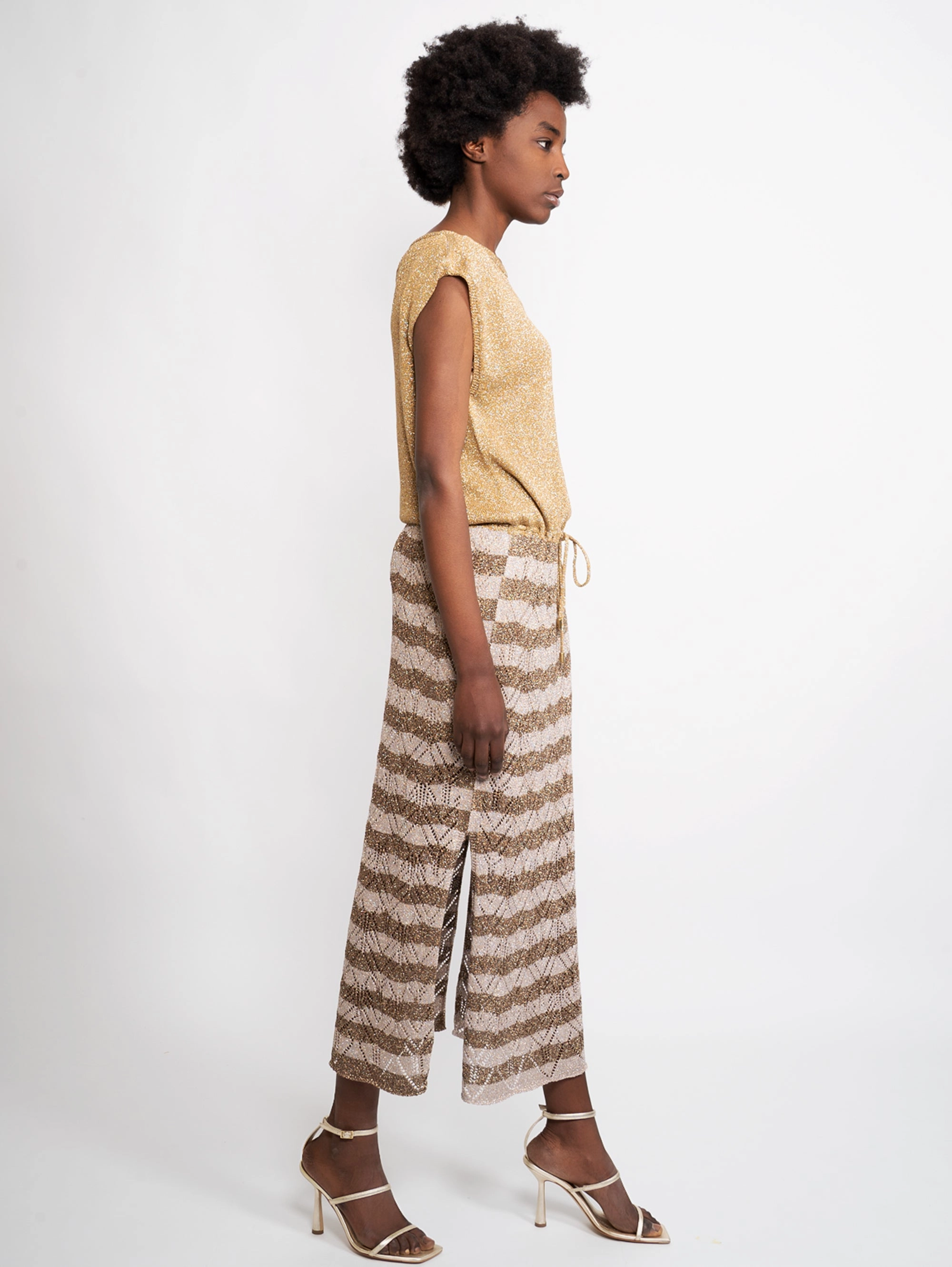 Long Dress in Gold Lurex
