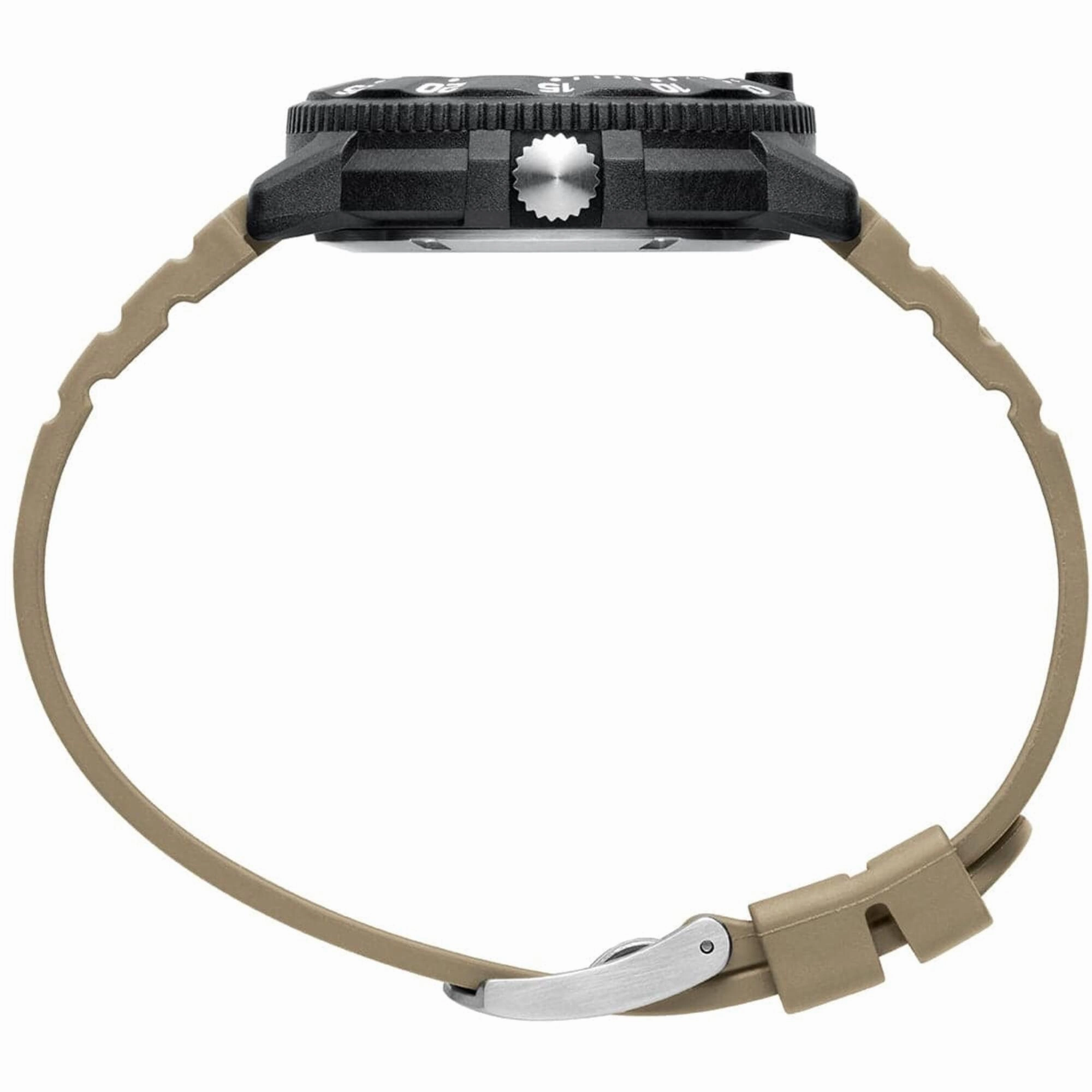 Luminox Men's Watch - Navy SEAL Quartz Beige Dial Silicone Strap | XS.3010.EVO.S