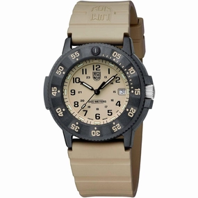 Luminox Men's Watch - Navy SEAL Quartz Beige Dial Silicone Strap | XS.3010.EVO.S