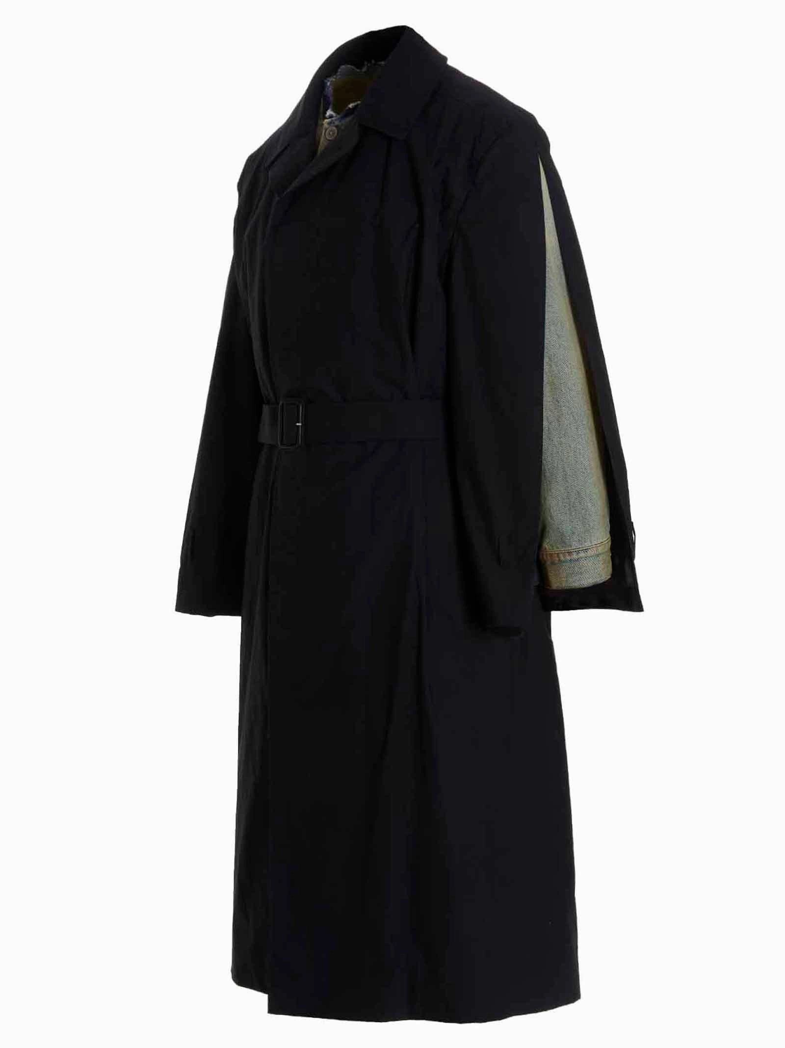 Maison Margiela Panelled Long Sleeved Trench Coat
