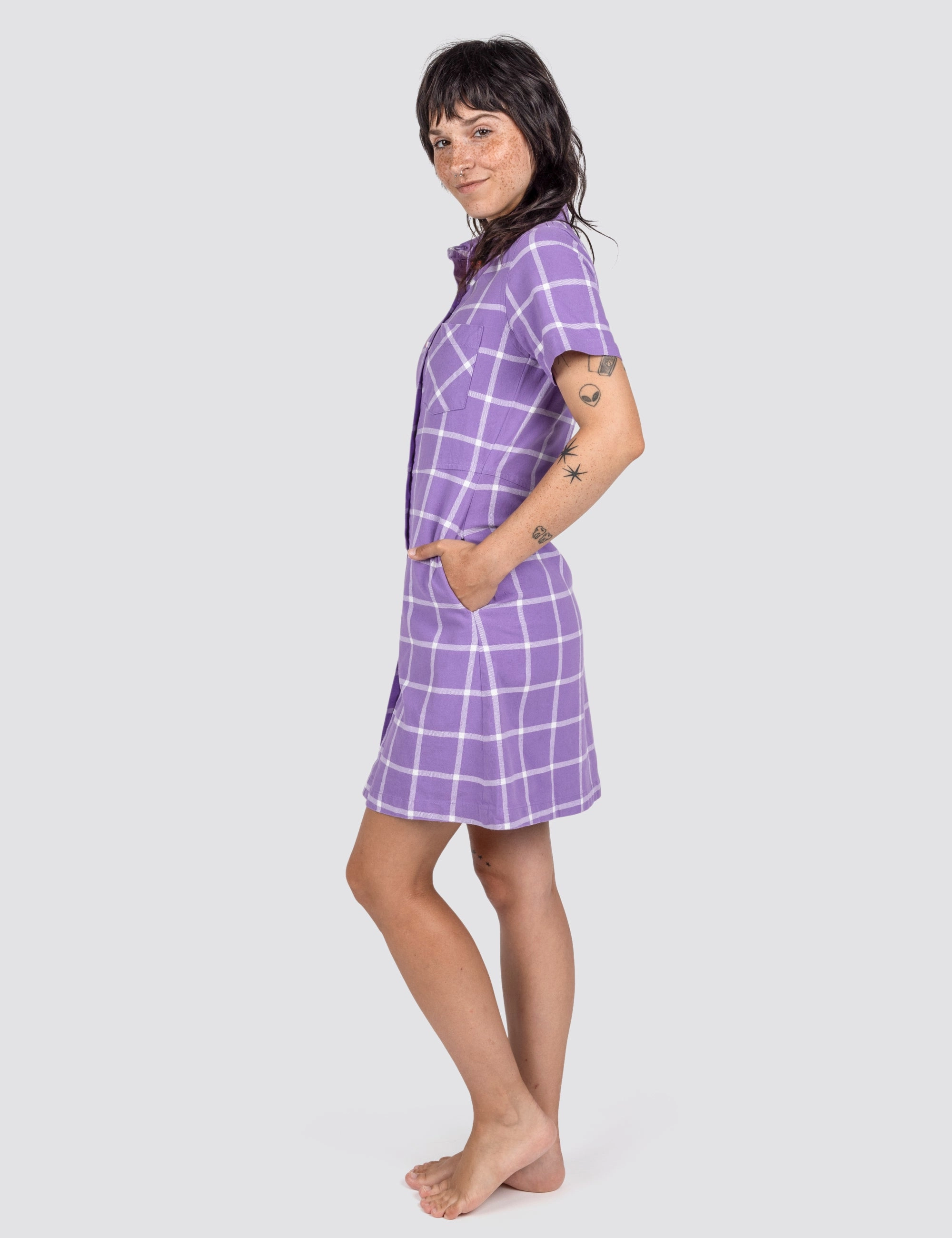 Majesty Grid Diner Dress