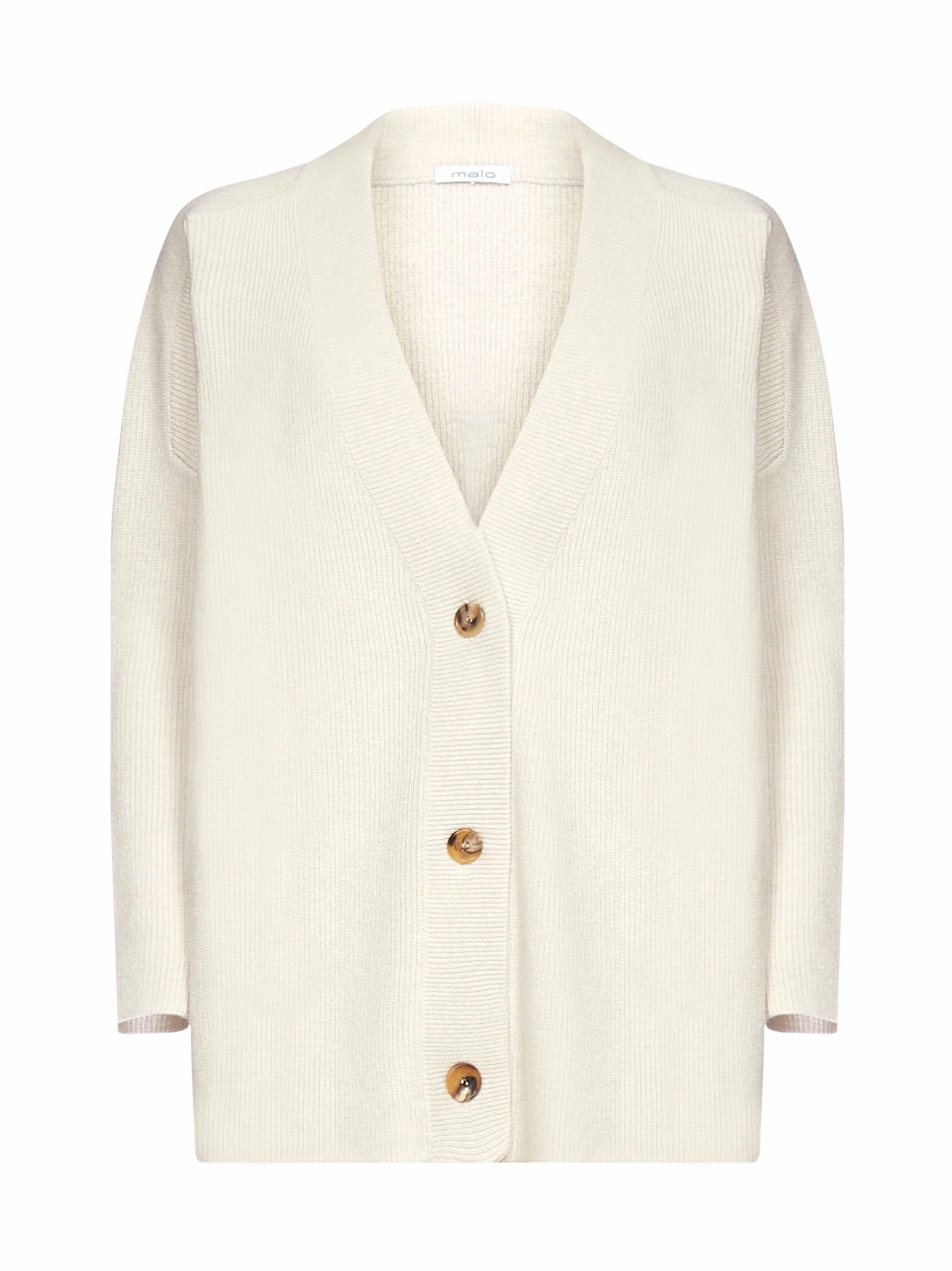Malo V-Neck Buttoned Long Sleeved Cardigan
