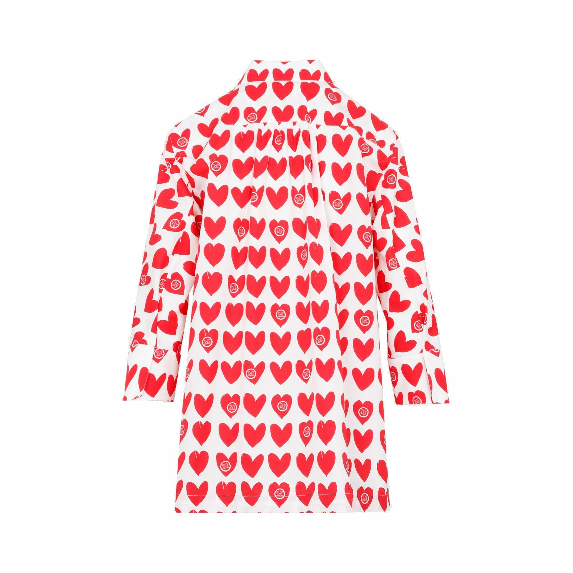 Max Mara Heart Printed Long-Sleeved Shirt