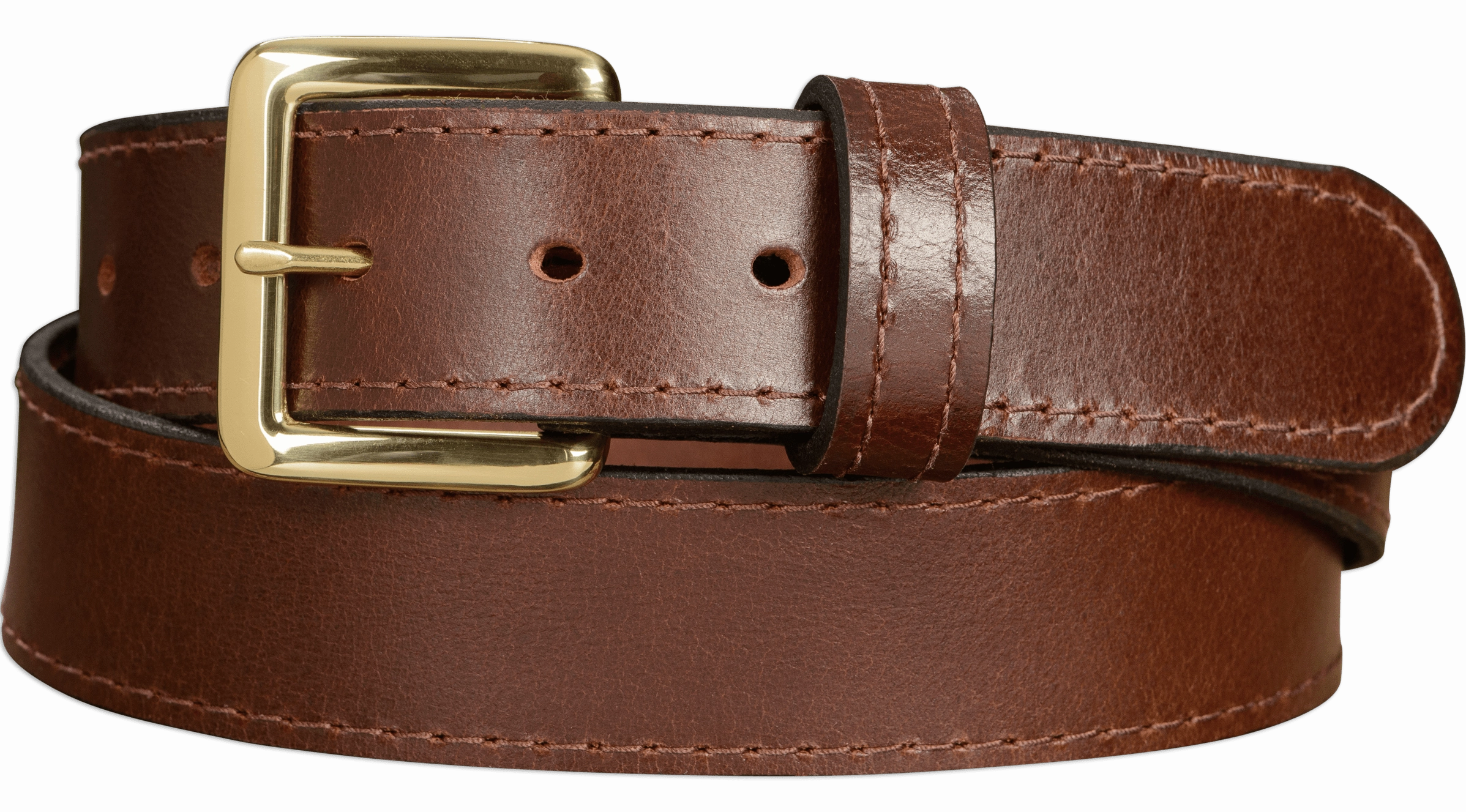 Men's Brown Water Buffalo Leather Belt