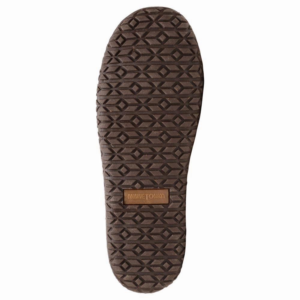 Minnetonka Sheepskin Terese Slippers for Ladies - Charcoal - 8M