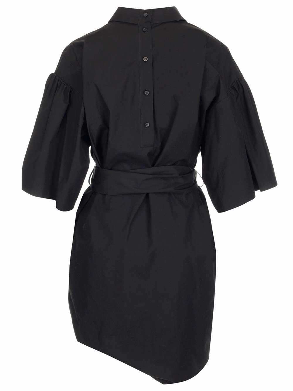 MSGM Short-Sleeved Tie-Waist Dress