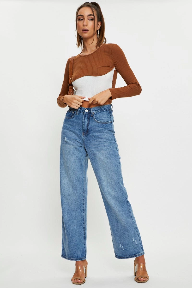 Multi Colourblock Bustier Top