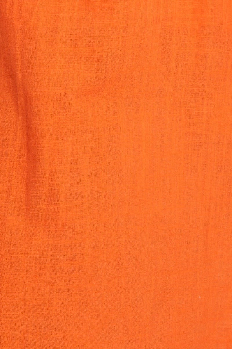 Orange Midi Dress Sleeveless