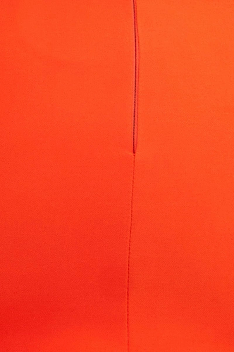 Orange Mini Skirt High Rise