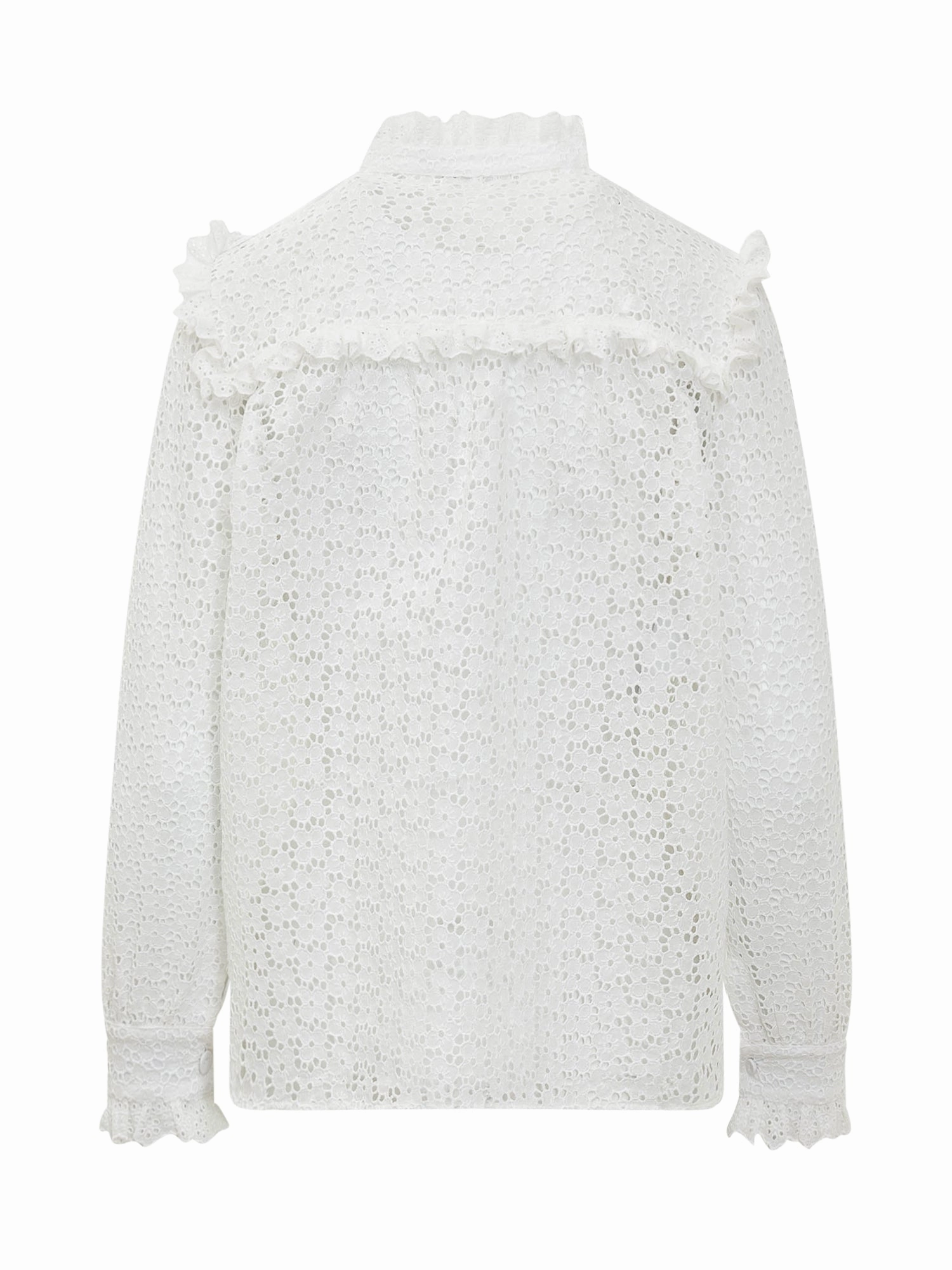 Philosophy Di Lorenzo Serafini Floral Broderie Anglaise High-Neck Blouse