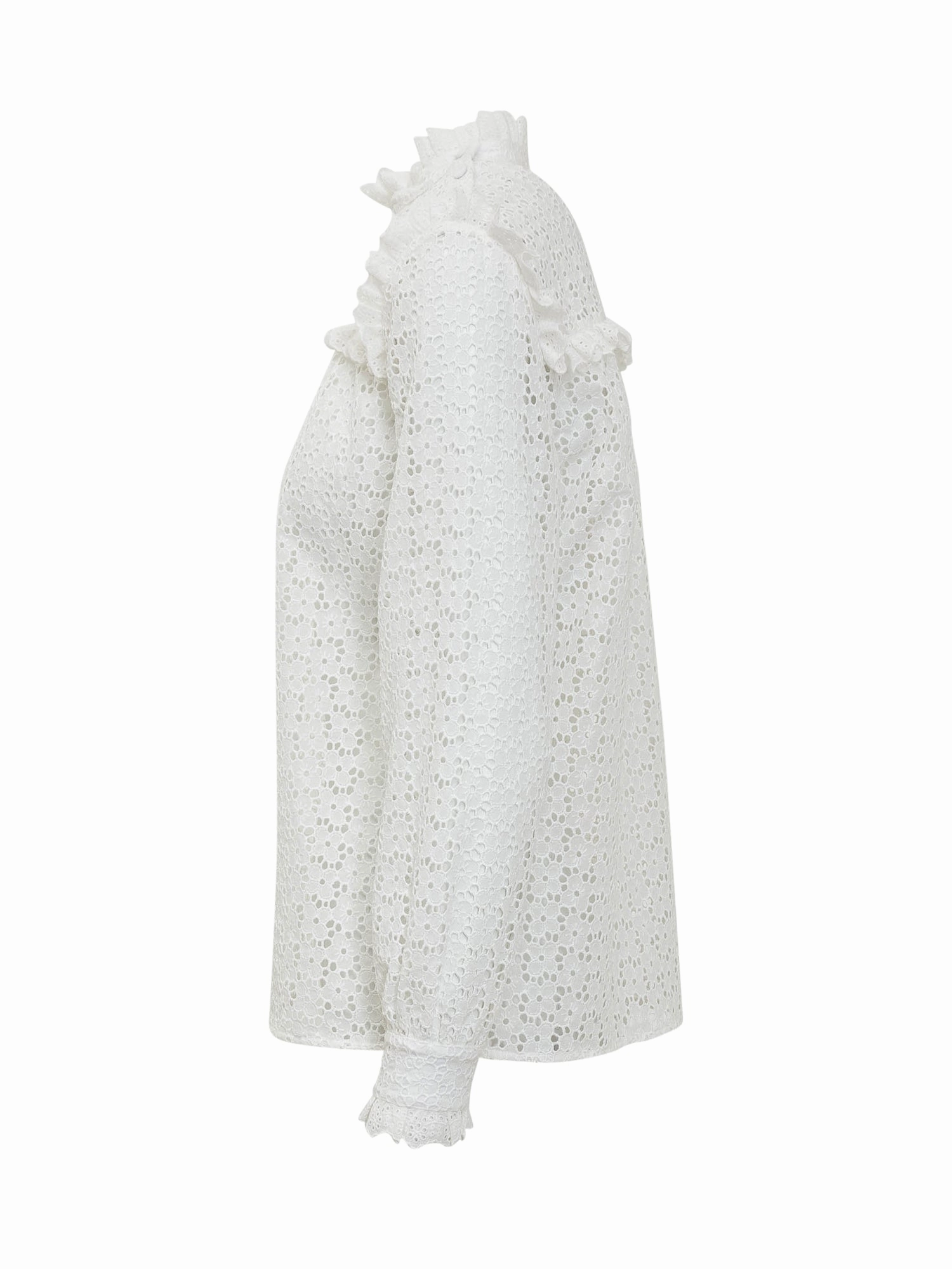 Philosophy Di Lorenzo Serafini Floral Broderie Anglaise High-Neck Blouse