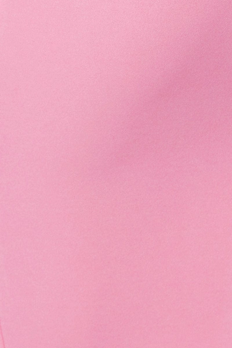 Pink Bodycon Dress Midi
