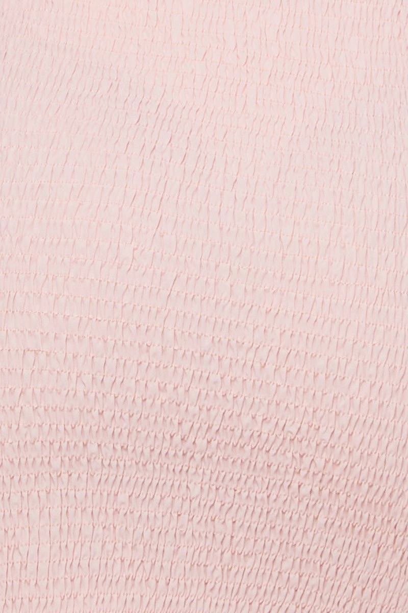 Pink Mini Skirt Mini Shirred Bodycon