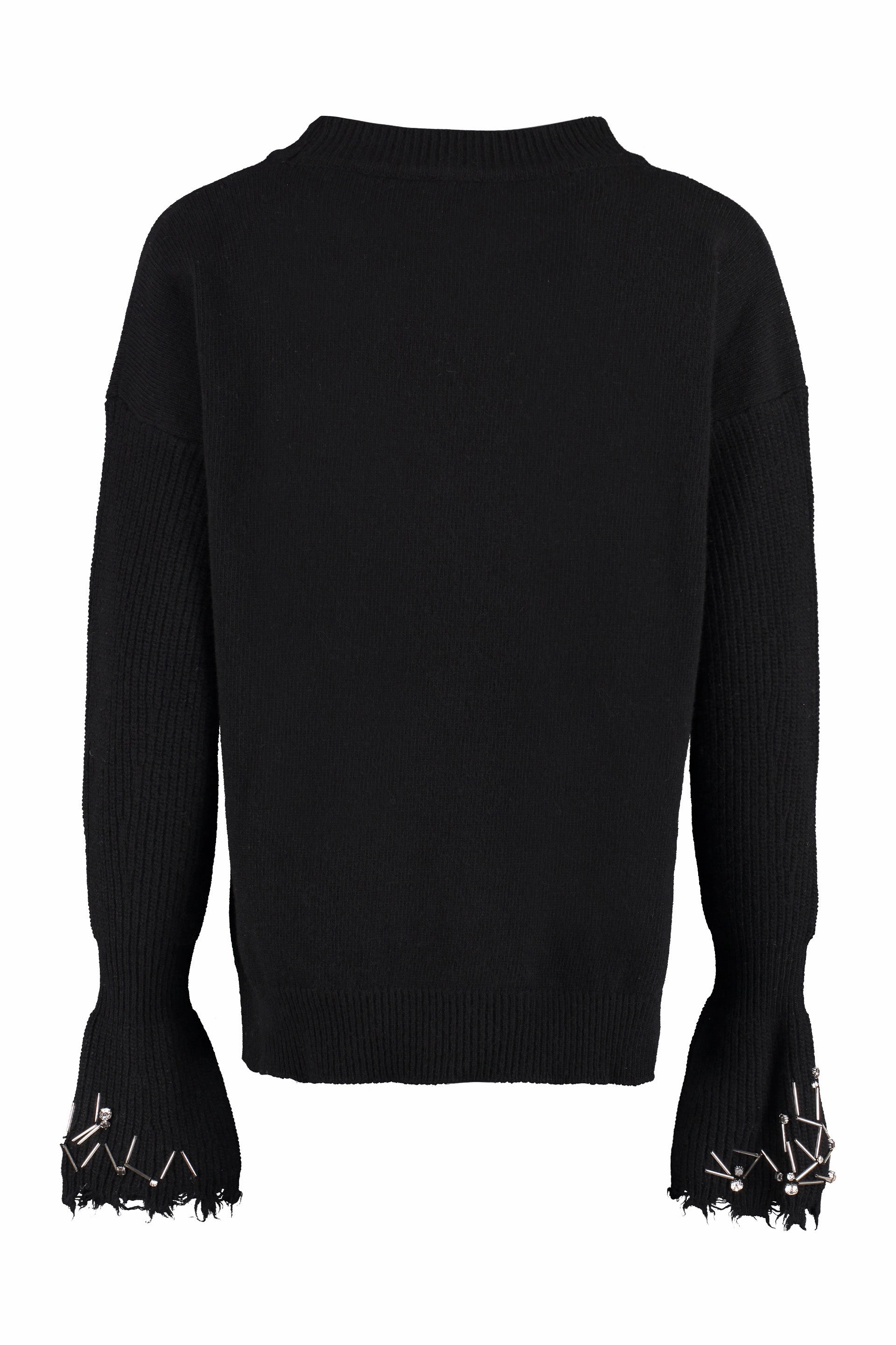 Pinko Embellished Long-Sleeved Crewneck Sweater