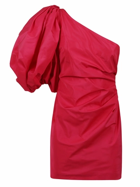 Pinko One-Shoulder Taffeta Mini Dress