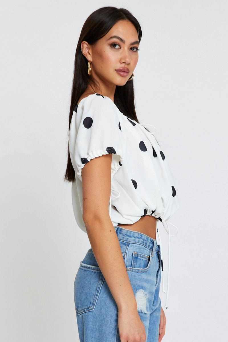 Polka Dot Crop Top