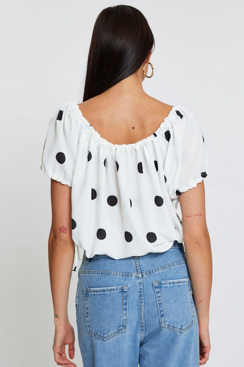 Polka Dot Crop Top