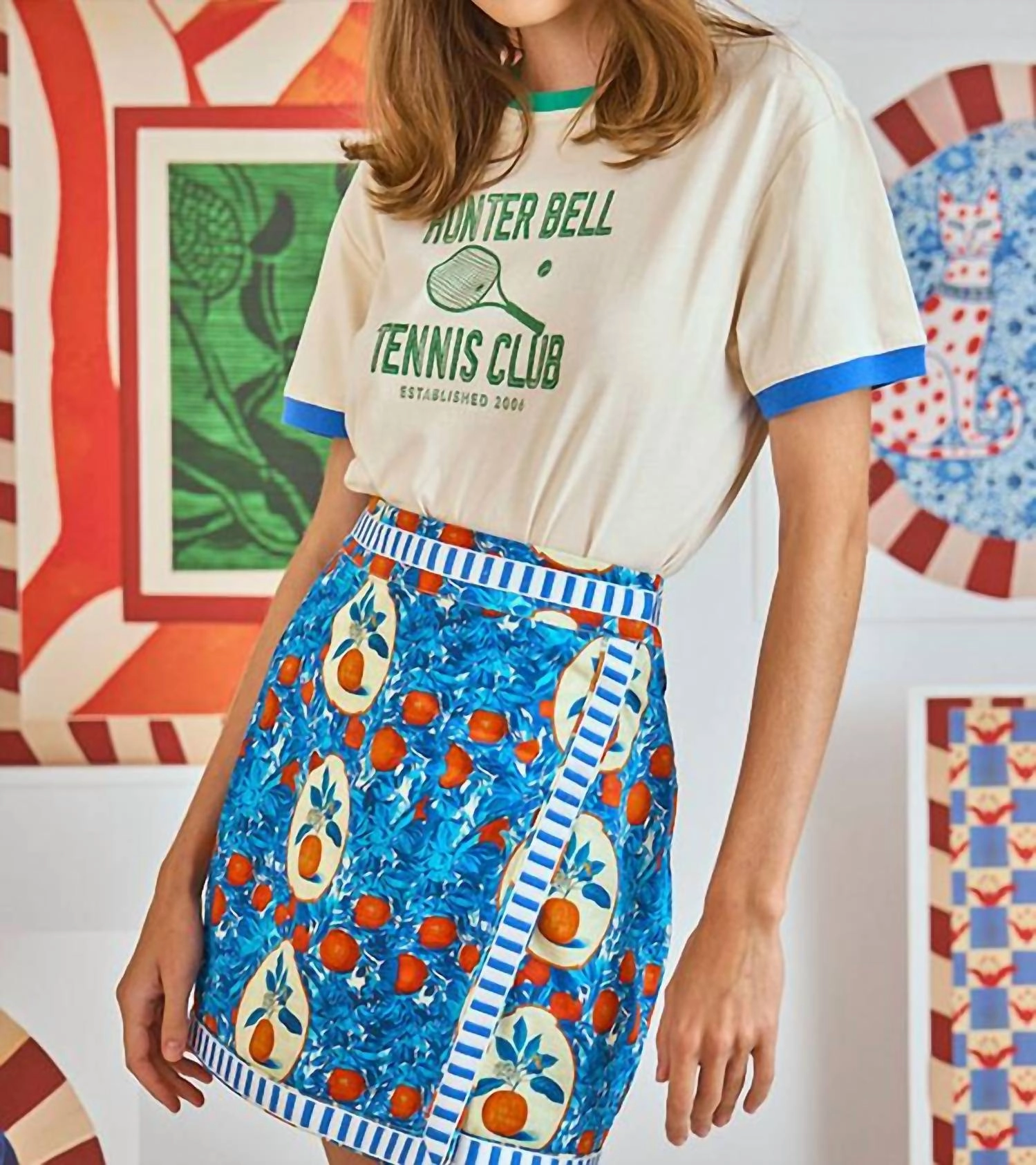Powell Skirt In Orange Grove