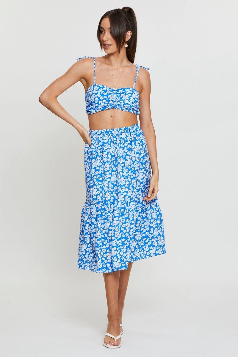 Print Crop Top Sleeveless