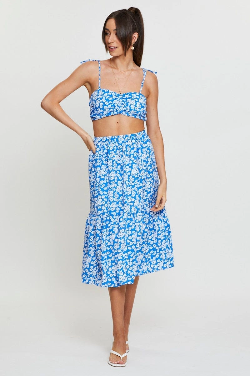 Print Crop Top Sleeveless