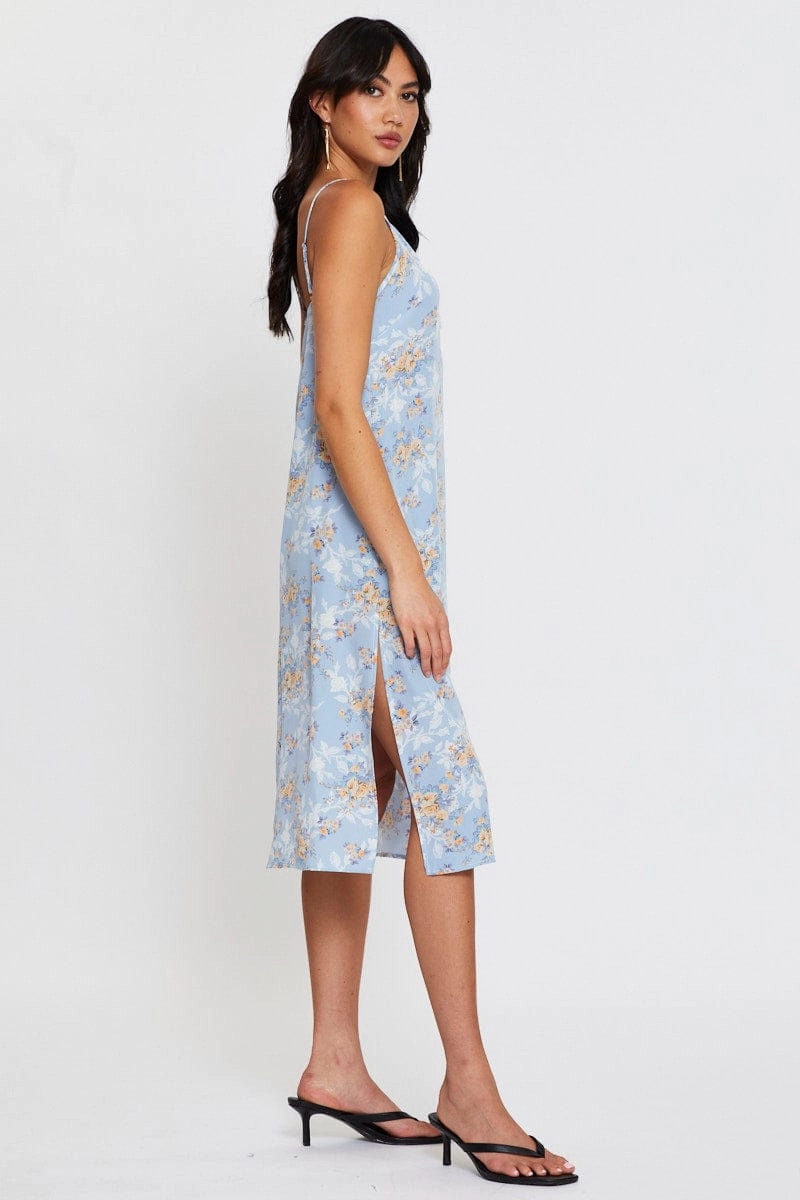 Print Midi Dress Sleeveless