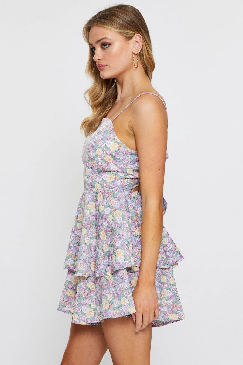 Print Playsuit Sleeveless
