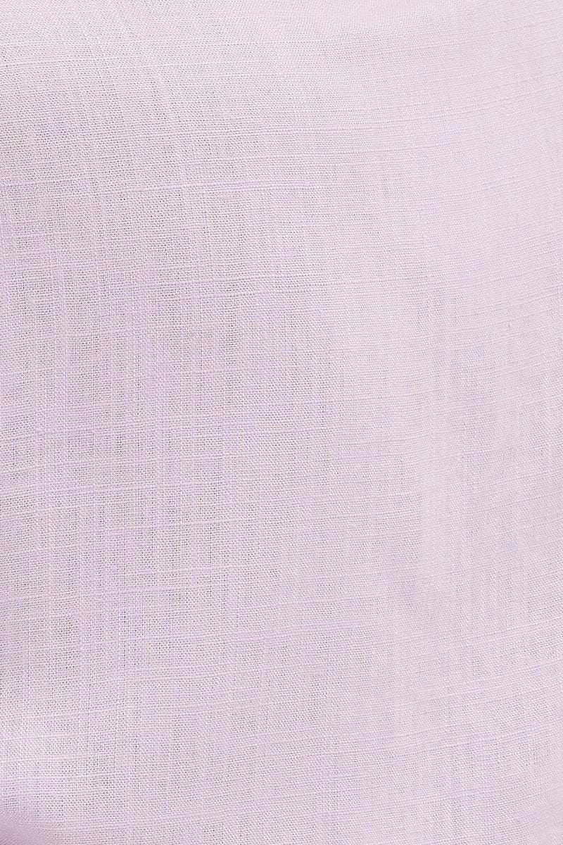 Purple Tie Bolero Short Sleeve Linen Blend