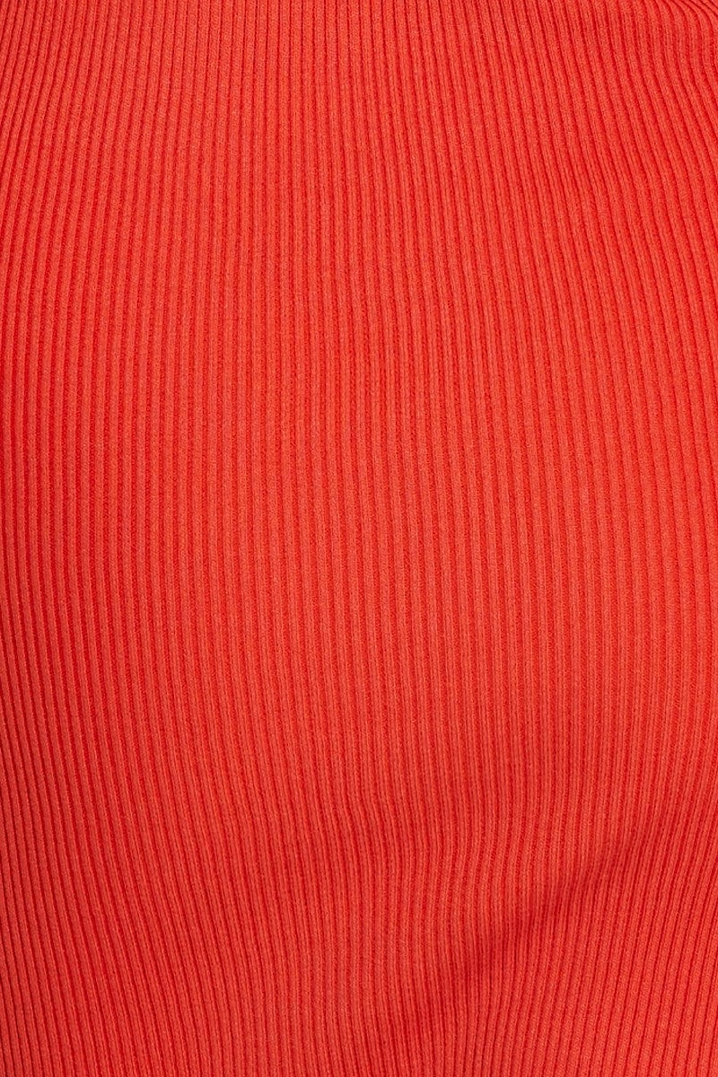 Red Knit Dress Midi