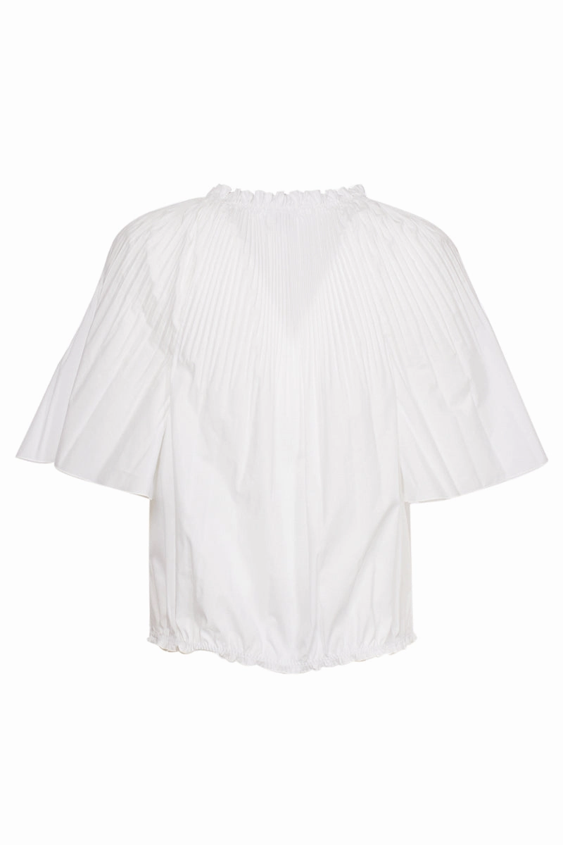 REDValentino Pleated Raglan Sleeved Poplin Blouse