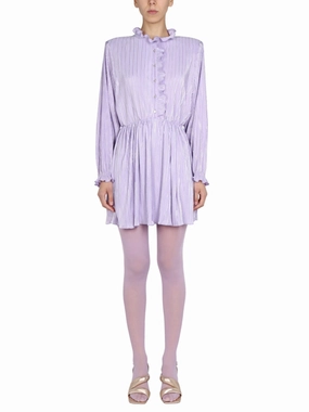 ROTATE Long Sleeved Pleated Mini Dress