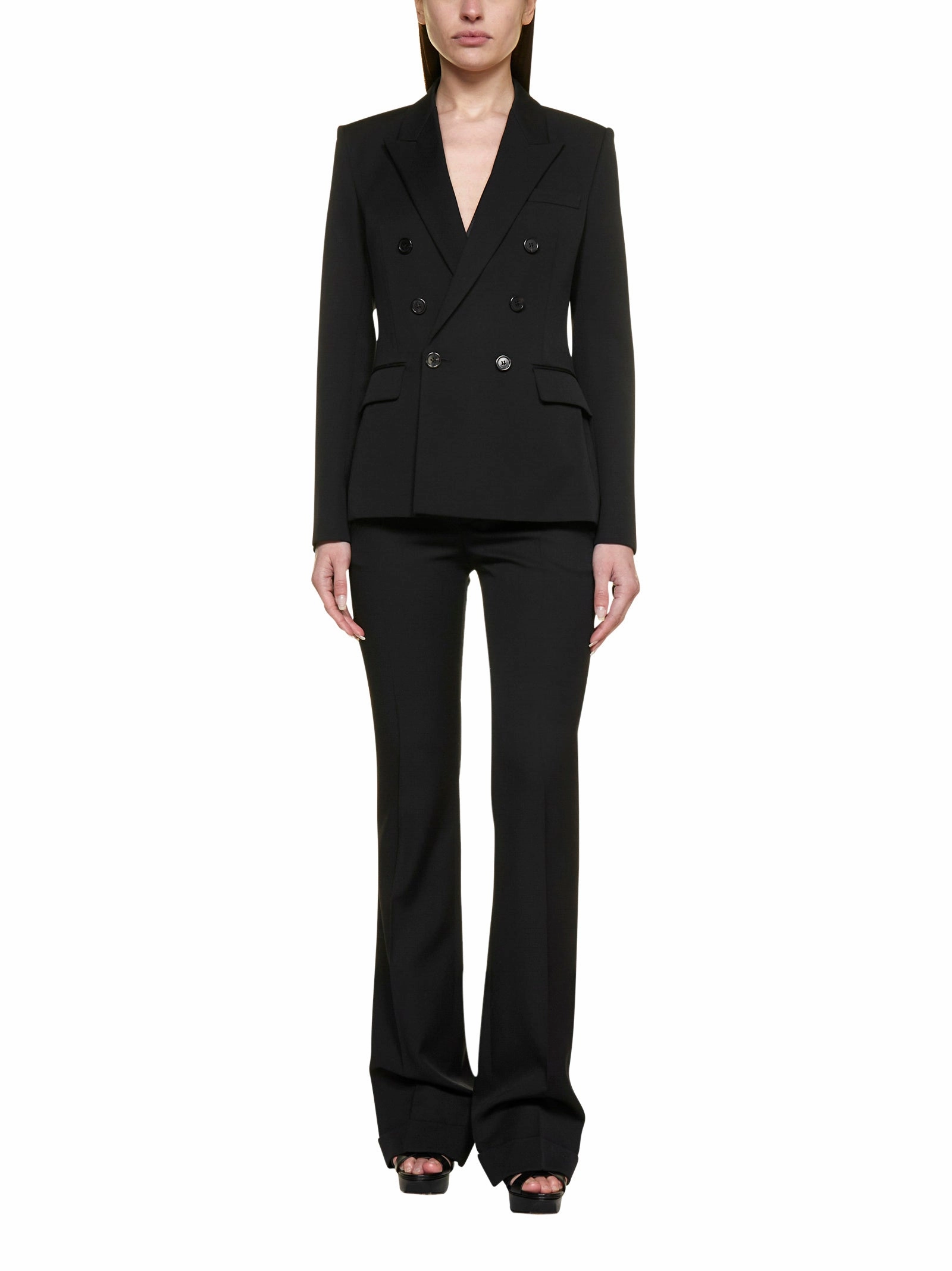 Saint Laurent Double-Breasted Long-Sleeved Blazer