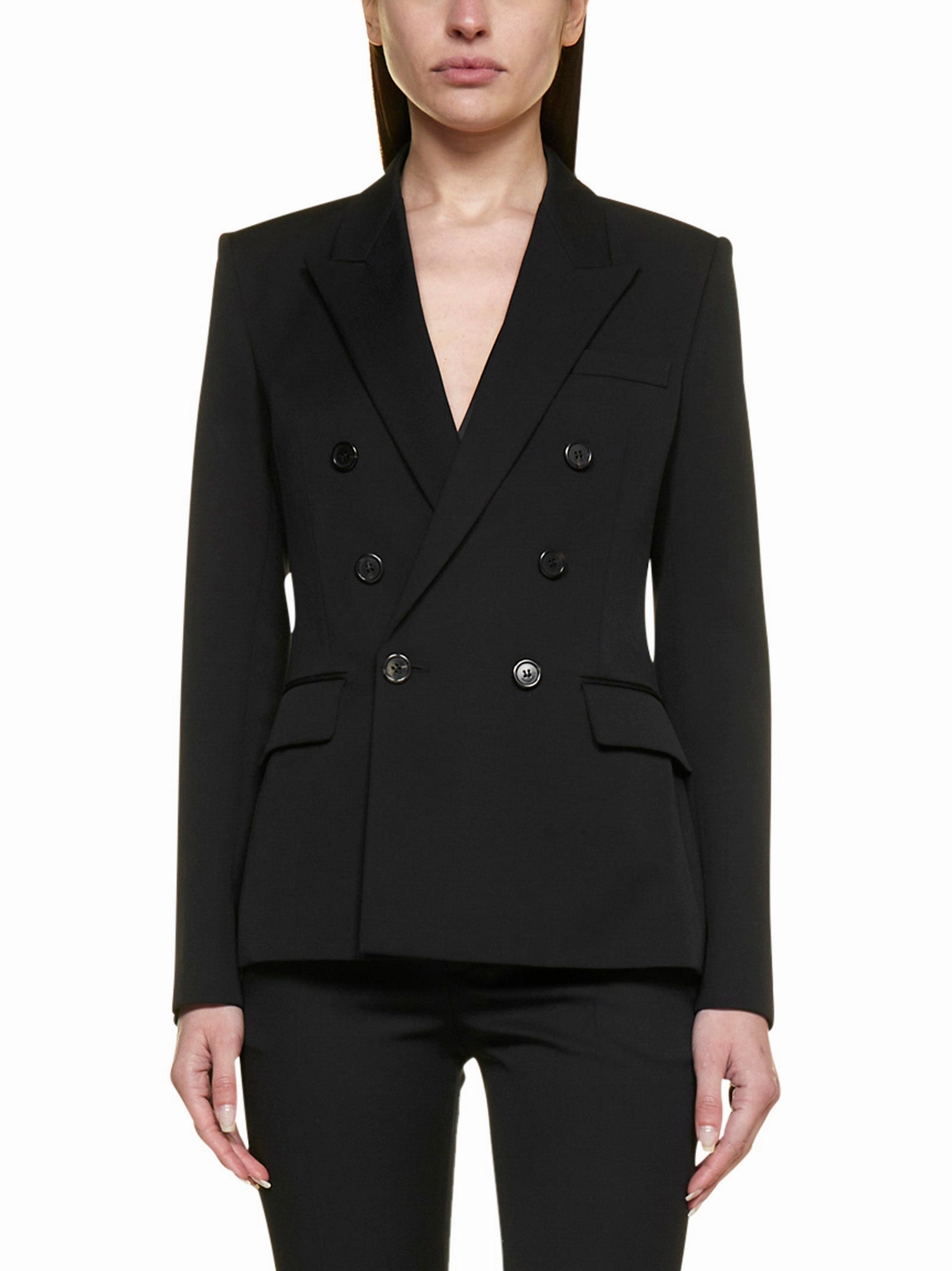 Saint Laurent Double-Breasted Long-Sleeved Blazer