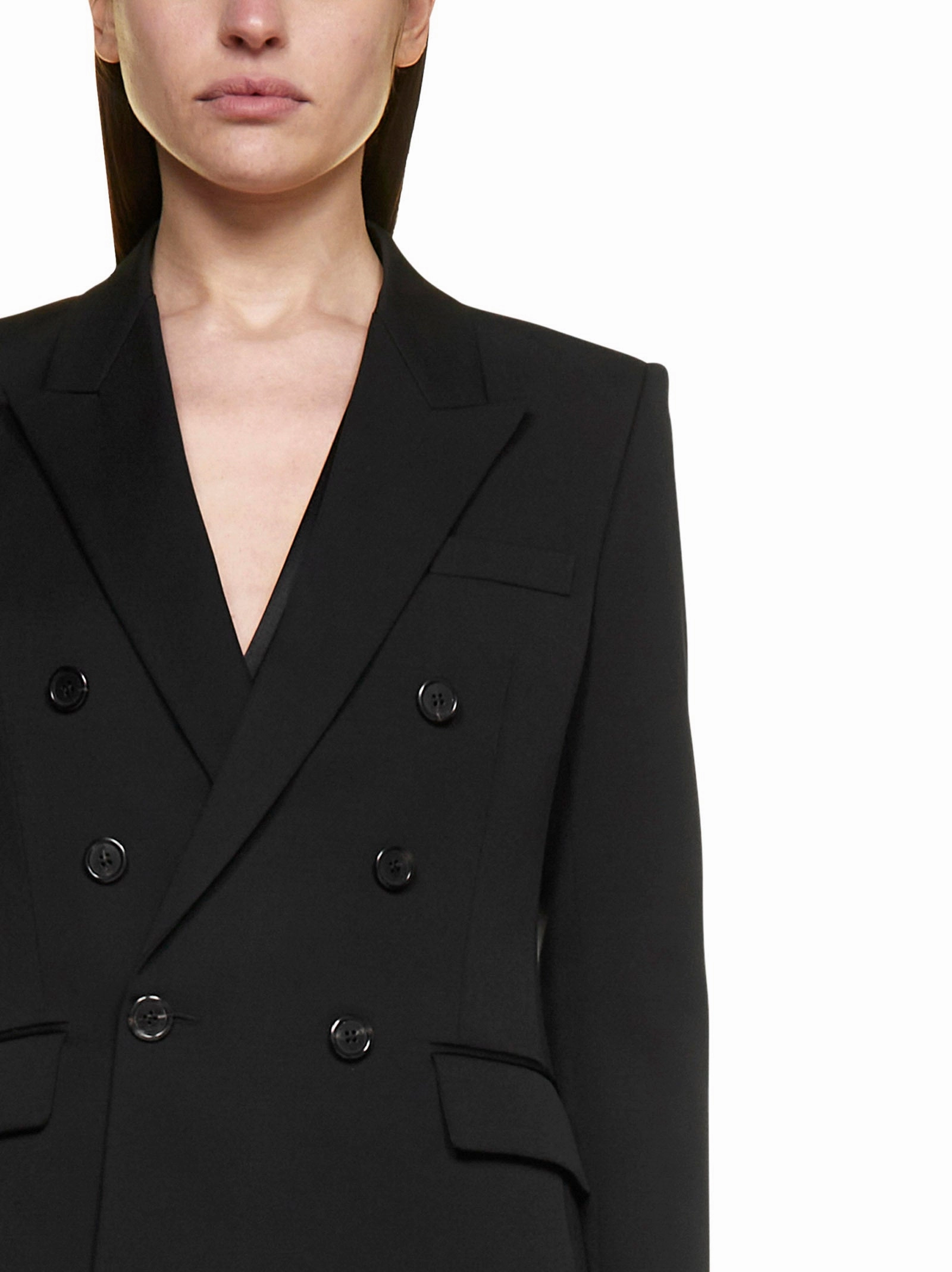 Saint Laurent Double-Breasted Long-Sleeved Blazer