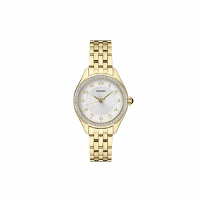 Seiko SUR394 Women's Crystal Bezel Stainless Steel Watch